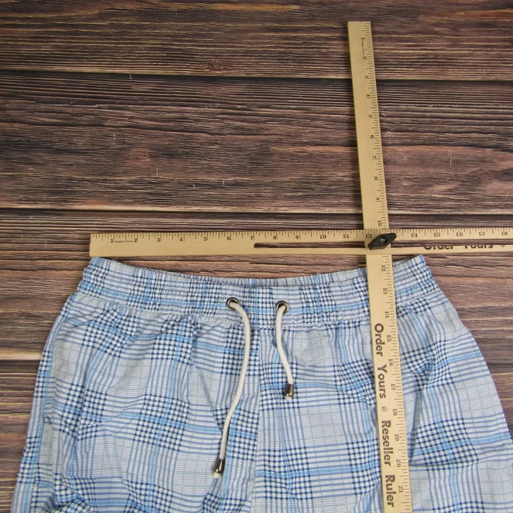 Threads NEW NWT Mens Large Blue Plaid‎ Swim Trunks